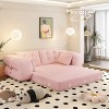 KWPZQEB Folding Sofa Bed, Convertible Sleeper Chair with Pillows, 3-in-1 Foldable Sofa Bed, Comfy Fabric Floor Sofa for Living Room Bedroom - 2 of 4
