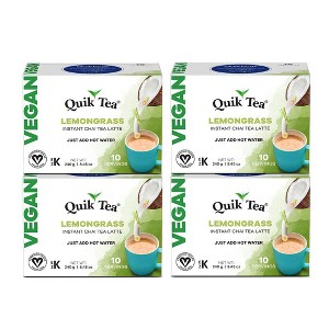 QuikTea Vegan Lemongrass Chai Tea Latte - 40 Count (10 Count (Pack of 4)) - 1 of 4