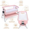 Safstar Baby Bassinet Bedside Crib, Newborn Sleeper w/Large Storage Basket, Adjustable Heights, Detachable & Washable Mattress - 3 of 4