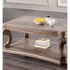 52" Traditional Coffee Table with Scroll Carved Legs, Dentil Moldings, and Open Bottom Shelf for Living Room - 4 of 4