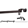 Versailles 5/8" Diameter Double-Up Curtain Rod - Espresso - 4 of 4