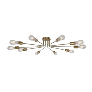 BAOURE 10 Light Sputnik Chandelier,44.5IN Modern Gold Chandelier Ceiling Light Semi Flush Mount Light Ceiling Lamp for Living Room Bedroom - 1 of 4