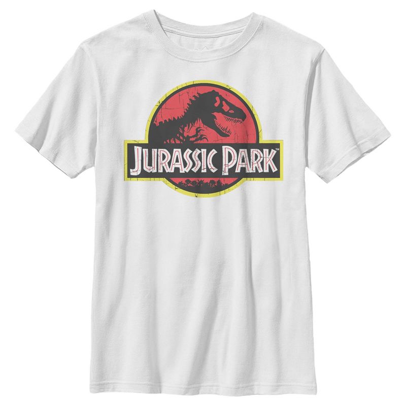Boy's Jurassic Park T Rex Logo T-Shirt, 1 of 5