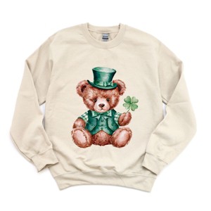 St. Patrick's Bear Clover - Women's Graphic Sweatshirt - 1 of 4