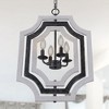 Bella Depot Retro White Wood Chandelier Metal Pendant Kight with 4-Light - image 2 of 4