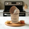 Unique Bargains Disposable Baking Cups Wood Pulp Paper PE Coating Reddish Brown Khaki 2.76"x2.17" 50 Pcs - 2 of 4