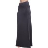Women's Fold-Over Flare Maxi Skirt - Stylish Spandex Long Skirt for All-Day Comfort Dark Shadow - 4 of 4