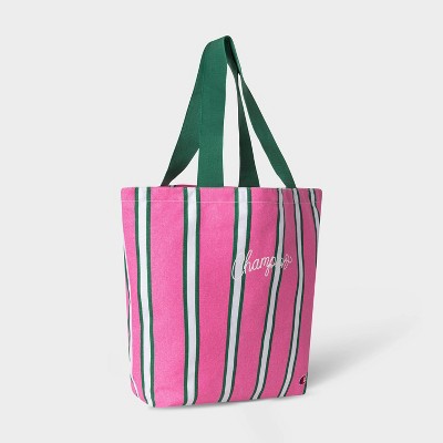Champion Handbag Unstructured Tote Bag - Pink Vertical Stripe — фото 2