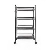 Karl Home 4 Tier Organizer Metal Rolling Storage Shelving Rack Kitchen Wire Shelf - 2 of 4