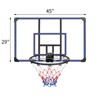 TopComfy Premium Wall Mounted Basketball Hoop 45x29 Inch Shatterproof Backboard with Folding Design for Indoor Outdoor, Black, 44.09"*28.35"*1.18" - 3 of 4