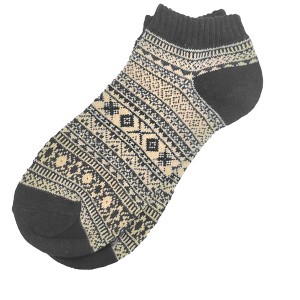 Warm Woolen Block Knitting Ankle Socks - Women's Sizes, Adult Medium from the Sock Panda - 1 of 2