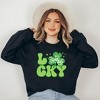 Simply Sage Market Women's Graphic Sweatshirt Lucky Shamrock Disco - 2 of 3