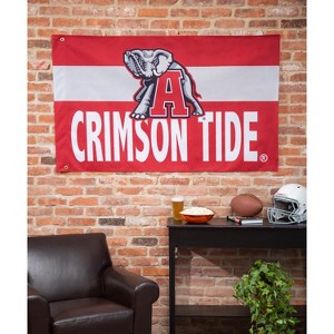 Evergreen University of Alabama Burlap 3' x 5' Flag, Premium Single Sided Printed with Grommets, Printed In The USA - 1 of 4