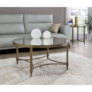 Aditya Mirrored & Antique Brass Finish Coffee Table - 1 of 1