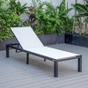 LeisureMod Marlin Patio Sling Chaise Lounge Chair in Black Aluminum - 2 of 4
