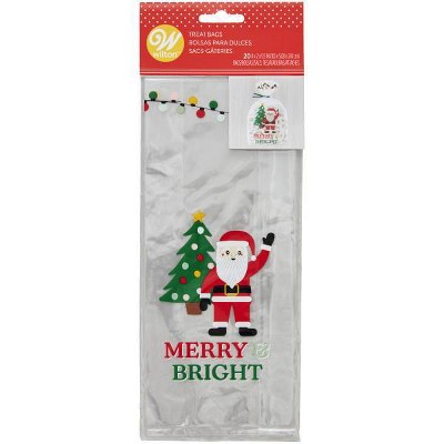 Green Christmas Tree Resealable Treat Sandwich Bags 20 Ct Wilton