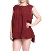 LA LEELA Women's Vacation Wear Casual Short Beachwear Sundress Summer Holiday Relaxed Flowy House Wear Swing Dresses 2X Red, Solid - image 2 of 4