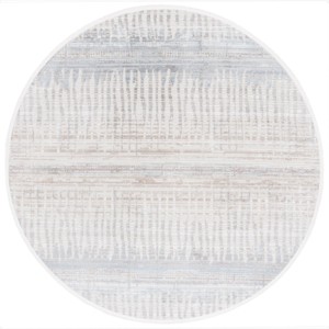 Mila MIL234 Power Loomed Indoor Area Rug - Beige/Blue - 6'7" Round- Safavieh - 1 of 3