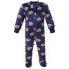 Hudson Baby Infant Boys Plush Sleep and Play, Football - 3 of 4