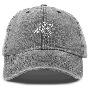 Dalix UFO Embroidered Alien Dad Hat Cotton Baseball Cap Adjustable Mens - 1 of 4