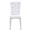 DOMETOUR Dining Chair Set of 2 Retro Faux Alligator Skin Upholstered Electroplated Metal Legs - 3 of 4