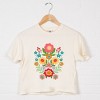 Simply Sage Market Folk Art Florals Distressed Boxy Crop Top - 3 of 4