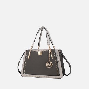 MKF Collection Aubrey Color Block Women's Satchel Bag by Mia K - 1 of 4