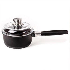 BergHOFF EuroCAST Cast Aluminum Nonstick 7" Sauce Pan 1.5qt., Glass Lid - 1 of 4