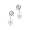 Adornia Silver Plated Freshwater Pearl Knot Earrings - 3 of 4