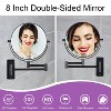 Wall Mounted Magnifying Makeup Mirror with 1X 10X Extendable Arm Double Sided Vanity Mirror - 4 of 4