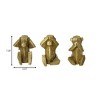HomeRoots Set of Three 7" Gold Resin Tabletop Sculpture - 3 of 4