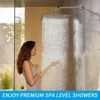 SEVOBAL Shower Faucets 12" Rain Shower Head, Square Ultra High Pressure Shower Head Waterfall Coverage Bathroom Accessories, Silver, 12"*12"*2.5" - 2 of 4