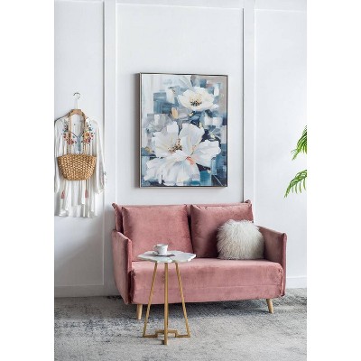 Blooming Florals Hand Painted Canvas with Polystyrene Frame