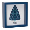 Christmas Noel Jolly Joy Tree Sign Set of 6 MDF 6" Square Holiday Decor by Melrose - 3 of 4