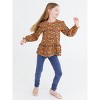 RuffleButts Girls Ruched Bow Leggings - 4 of 4