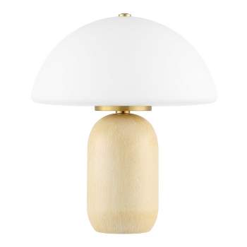 Fabio 13.5 Inch Table Lamp - Natural/Brass - Safavieh.