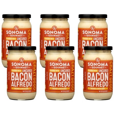 Sonoma Gourmet Uncured Bacon Alfredo Sauce - Case of 6/15.5 oz
