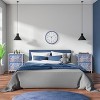 Sorbus Nightstand with 2 Drawers - Steel Frame, Wood Top & Easy Pull Fabric Bins - Great for Home, Bedroom, Office & College Dorm (2 Pack) - 2 of 4