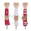 Transpac Wood Heart Spoon & Cotton Tea Towel S/12 Home Decorations Valentines - 2 of 2