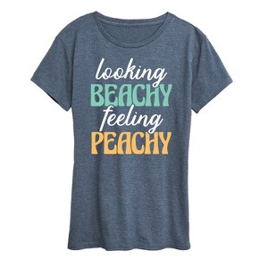 Women's - Instant Message - Looking Beachy Feeling Peachy Short Sleeve Graphic T-Shirt - 1 of 4