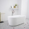 1-Handle Freestanding Floor Mount Roman Tub Faucet Bathtub Filler With Hand Shower and Storage Tray - 3 of 4