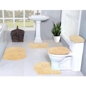 Waterford Collection Cotton Tufted Set of 5 Bath Rug Set - Home Weavers - 1 of 4