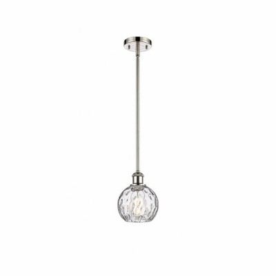 Athens Water Glass - 1 Light Mini Pendant In Industrial Style-8 Inches Tall and 6 Inches Wide