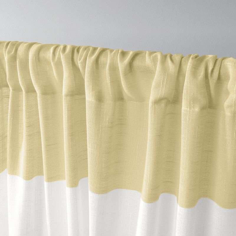 Exclusive Home Darma Sheer Linen Rod Pocket Curtain Panel Pair, 3 of 5
