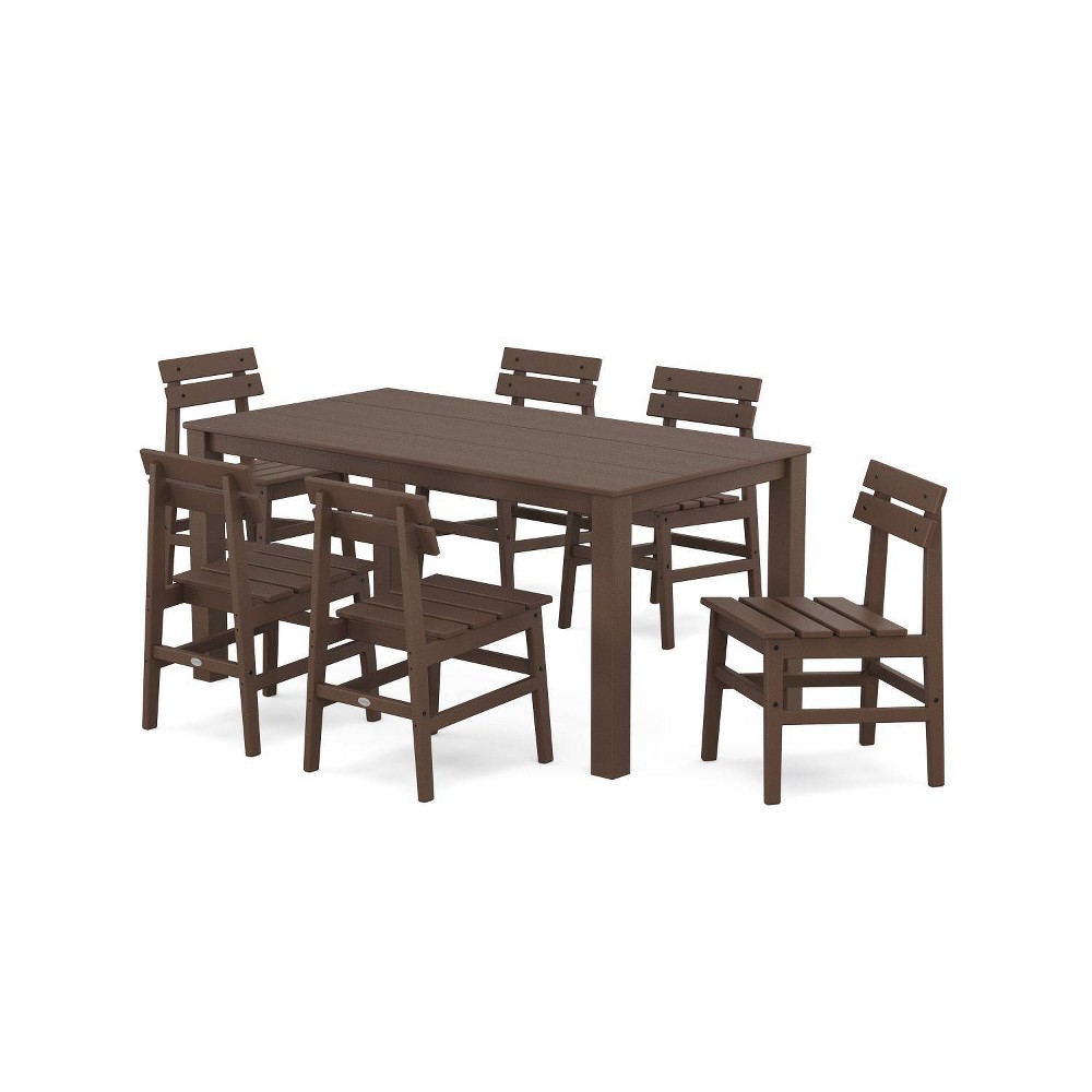 Photos - Dining Table POLYWOOD 7pc Modern Studio Plaza Chairs and Parsons Table Outdoor Patio Di