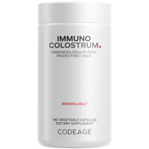 Codeage Colostrum Supplement, Immunoglobulin-Rich Grass-Fed Colostrum First Milking Capsules - 180ct - 1 of 4