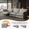 Luck Live Reclining sofa with electric function, corduroy fabric, three motors, and USB interface - 3 of 4