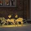 Aghana Digitals 2-Pack Fabric LED Reindeer Decor, Warm White String Lights, USB Powered, - 3 of 4