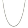 Black Bow Jewelry 4mm, Sterling Silver Round Solid Spiga Chain Necklace - 3 of 4