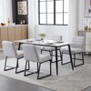 Mid Century Modern Leisure Dining Chairs Set of 2,Modern Kitchen Chair with Upholstered Seat Backrest, Metal Leg,Armless Leisure for Living Bedroom - 4 of 4